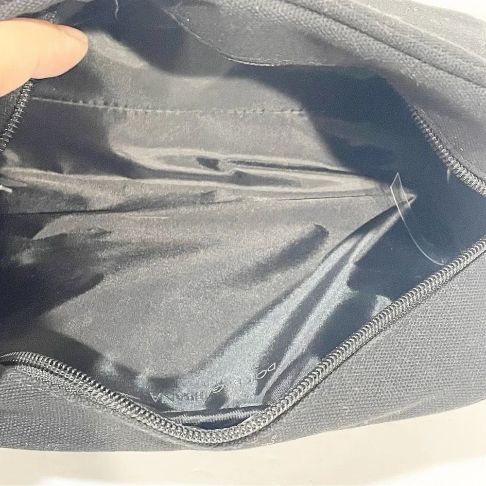 Dolce & Gabbana Beauty Black Canvas Full Zip Beauty‎ Pouch